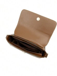 Women Crossbody Contrast Binding Blok Warna Adjustable Casual Vintage Fashionable - MultiWarna - View 5