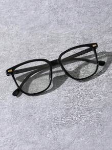 1 副女士塑料几何时尚眼镜，光致变色眼镜，适合日常佩戴、海滩度假，是女士秋冬装、商务休闲装的理想选择，也是夏季海滩、户外活动和旅行的完美礼物。 - 黑色 - 查看 4