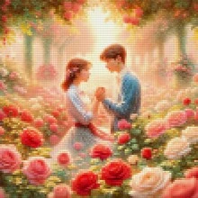 1入手工鑽石畫,方形創意玩具裝飾掛畫,造型美麗 - 彩色 - 查看 2