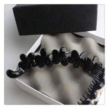 1pc Korean Style Women's Cute & Fashionable Large Black & White Flower Banana Clip, Elegant Hair Accessory For Long Ponytail Hair Clips Claw Clips Hair Claws Hair Barrettes