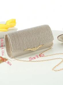 Ladies Pure Hand Full Rhinestone Vintage Folding Hand Gold Ladies Dinner Bag European And American Vintage Skew Bag Hollow Senior Bag Crossover New Pearl Fringe Dinner Bag European Fashion Style Shoulder Span Bag Women'S Evening Dress Bag European And American Fashion Senior Sense Dinner Bag Light Luxury Elegant Vertical Chain Bag - Gold - View 3