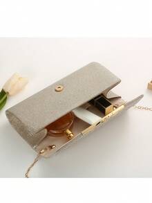 Ladies Pure Hand Full Rhinestone Vintage Folding Hand Gold Ladies Dinner Bag European And American Vintage Skew Bag Hollow Senior Bag Crossover New Pearl Fringe Dinner Bag European Fashion Style Shoulder Span Bag Women'S Evening Dress Bag European And American Fashion Senior Sense Dinner Bag Light Luxury Elegant Vertical Chain Bag - Gold - View 9