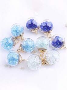 5/10入組16mm透明水晶玻璃球吊墜,手工製作適用於耳環項鍊手工珠寶diy隨機顏色 - 5件隨機 - 查看 2