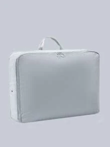 1 件羽絨外套壓縮收納袋,衣服行李包裝收納袋,可堆疊收納盒手提包,用於整理臥室、衣櫃、家居和帶蓋儲物容器,灰色 - 淺灰色 - 查看 7