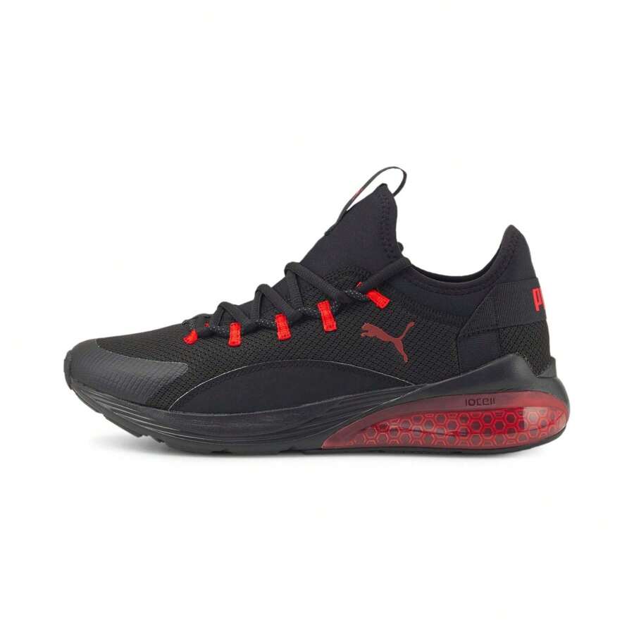 Puma Men's Cell Vive Running Shoes - Black/high Risk Red - View 1