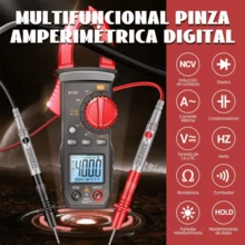 ST181 Multímetro Digital De Pinza De Corriente Ca De 4000 Cuentas, Probador De Voltaje De Amperímetro De Coche, Hz, Capacitancia, Herramienta Ncv Ohm - Negro - Ver 6