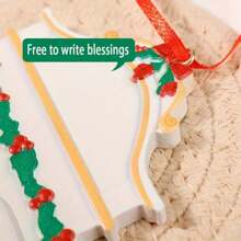 Christmas Decoration Pendant Customized Christmas Decoration Socks Pendant 2024 Custom 2 3 4 5 6 Family Name To Christmas Tree Personalized Resin Hanging Ornament Engraved Name&Blessing Creative Xmas Gift Birthday - Multicolor - View 3