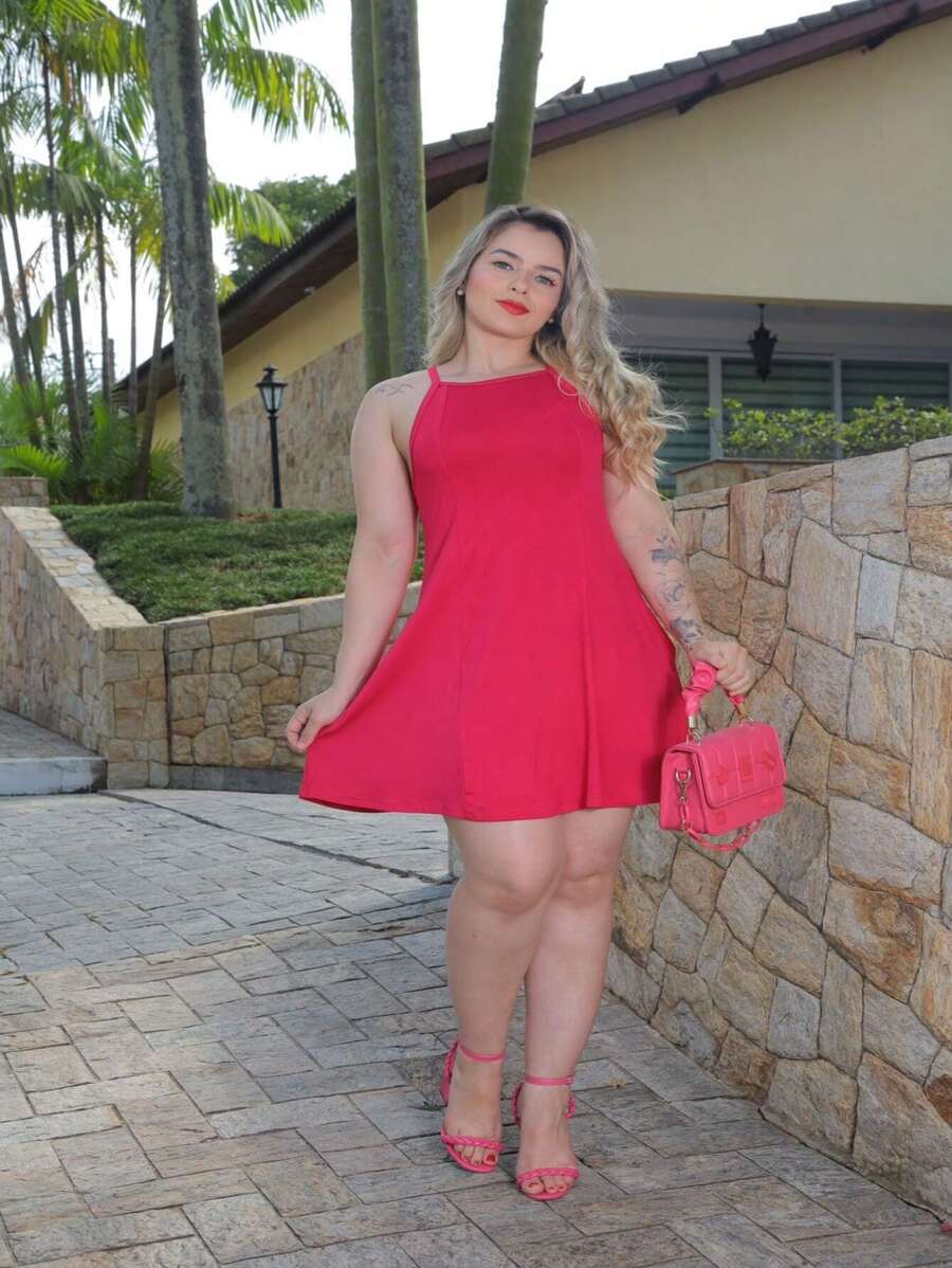 Women Dresses - Hot Pink - View 1