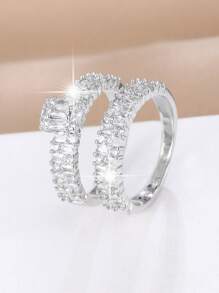 1 對小方形女戒指,設計精緻優雅,適合宴會和派對 - 戒指套裝 - 查看 11