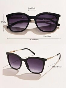 1pc Women's Fashion Semi-Metallic Square Small Frame Classic Minimalist Casual Elegant Retro European And American Outdoor Beach Holiday Travel Versatile Fashion Glasses Beach Accessories For Women Glasses Shades All-Matchs Fall Winter Women Outfits Clothes Business Casual Gifts Elegant Outfit For Summer Beach Vacation,Outdoor,Travel - Dusty Purple - View 6