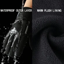 2 件装冬季手套男女触屏保暖手套骑行驾驶摩托车手套防风防滑户外运动手套