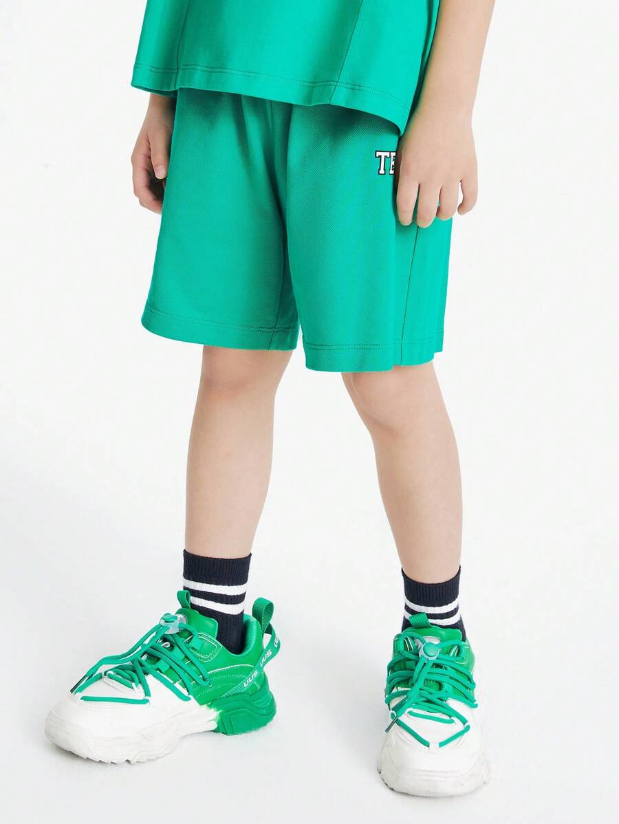 Annil Quần short thể thao dáng rộng mùa hè dành cho bé trai Quần short mềm mại đa năng thoáng khí - màu xanh lá - Xem 1