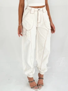 NỮ Quần jean - trắng - Xem 1