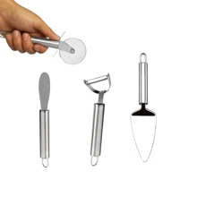 Kit 15 Utensílios Cozinha Completa 100% Aço Inox Multiuso Linha Premium Pegadores Colheres Descascadores - Prata - Visão 9