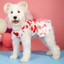 Ngày lễ tình nhân Trang phục cho thú cưng - Tim Mô hình Quần áo cho chó Mèo Trang phục Với Bowknot - màu đen - Xem 3