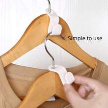 5 件裝衣架連接鉤適用於衣櫃整理器,節省空間,重型,多功能,非常適合宿舍衣櫃,衣帽鉤 - 白色 - 查看 4