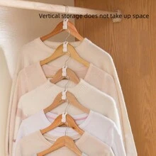 5 件裝衣架連接鉤適用於衣櫃整理器,節省空間,重型,多功能,非常適合宿舍衣櫃,衣帽鉤 - 白色 - 查看 3