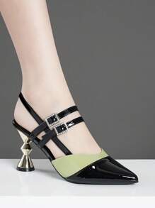 Women's Pointed-Toe High Heel Pumps, Available In Black, Silver, Red, And White, Fashion New Designs - Green - View 5