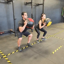 Balon Medicinal 10lb Crossfit Ejercicio Gym Bola Con Peso - Amarillo - Ver 9