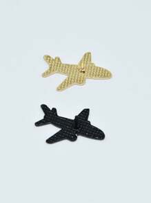 2pcs Airplane Decor Brooch - Multicolor - View 2
