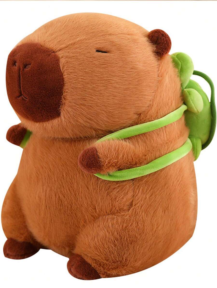 Mochila De Peluche De 1 Pieza Con Forma De Capibara - Marrón - Ver 1