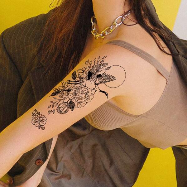 4 Half Arm Temporary Tattoos Sleeve Tattoos Waterproof Realistic Long