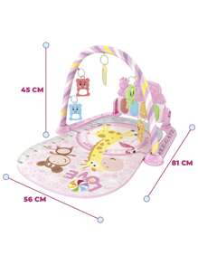 Ele-Gate Baby Toy Gym Rug Mat Musical Foot Piano Stimulating Educational Game For Babies - Pink - View 4