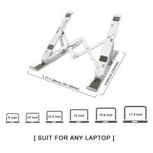 Foldable Laptop Stand Adjustable Notebook Stand Portable Laptop Holder Tablet Stand Computer Support laptop expansion bracket - White - View 1