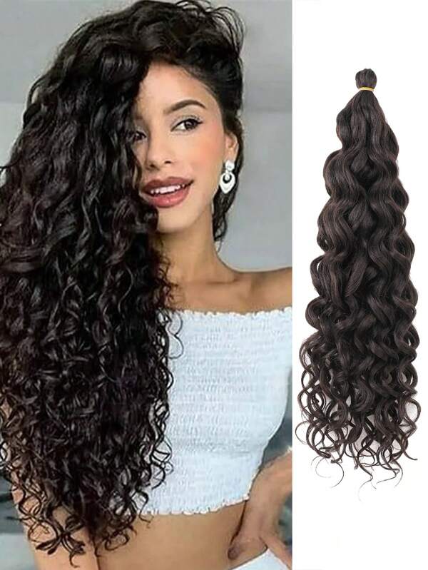 Pelo De Onda Del Océano Con Ganchillo Ondulado De 18 Y 24 Pulgadas Y Cabello Rizado De Hawaii Para Trenzas Suaves Con Extensión De Cabello Sintético De Onda Profunda De Ganchillo Para Uso Diario De Mujeres En Fiestas De Navidad Y Año Nuevo