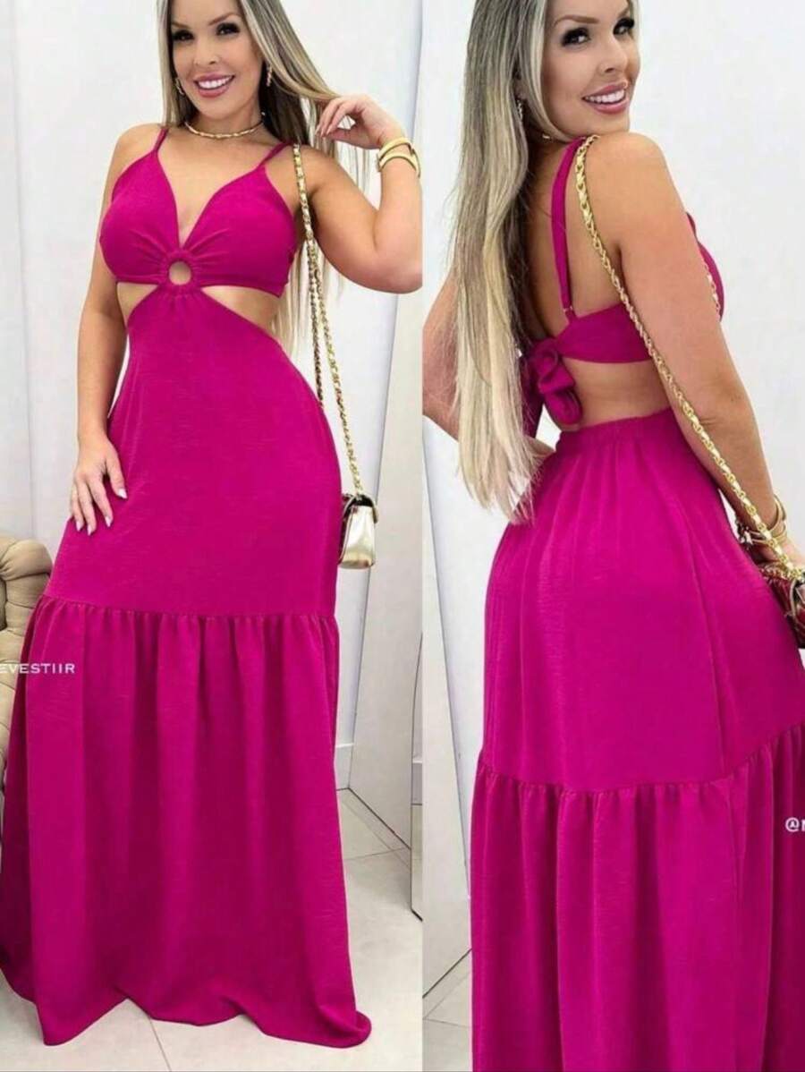 Women Dresses - Màu Hoa hồng đỏ - Xem 1