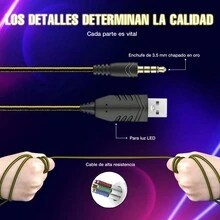 Pop Shope Gt64m Gamer Headphones With Microphone Led Light - Yellow - View 5