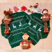 dúo pareja suéter navidad - Verde - Ver 1