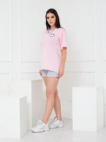 Women T-Shirts - 淺粉色 - 查看 7