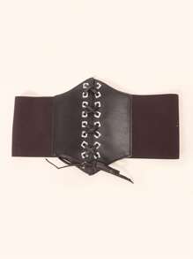 1 Pieza Café Para Mujer Correa Elástica De Hilo Para La Cintura - Café integral - Ver 2