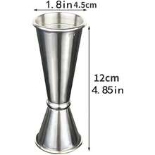 1入組不鏽鋼雙面調酒量杯,2盎司/1盎司量杯,理想家用酒吧、奶茶店、威士忌調酒師,銀色 - 銀色 - 查看 10