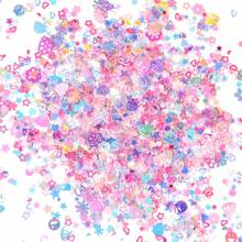 1包pvc牛奶白亮片指甲藝術閃粉系列,全彩色全頻震,適用於臉部、眼睛、身體、頭髮、首飾、樹脂和指甲diy手工藝製作 - 深色款 - 查看 8