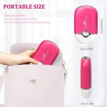 Toedo睫毛風扇烘乾器,可充電手持式小風扇睫毛烘乾器,內置海綿,非常適合睫毛延長程序 - 玫紅色 - 查看 2