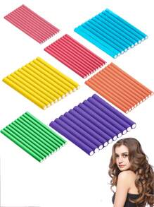 10pcs Soft Foam Flexible Curling Iron Non-Thermal Magic Curling Iron Roller Curling Tool Set Has 7 Different Sizes For You To Choose From ,Hair Styling Tools