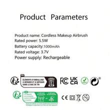 帶壓縮機的氣刷套裝,自動手持式0.3mm氣刷槍,可充電攜帶式氣刷,適用於繪畫、紋身、美甲、模型著色、化妝、烘培等。 - 粉色 - 查看 9