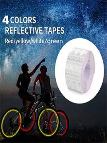 階梯火災夜間安全警示反光帶汽車身自行車反光貼紙,白色/紅色/黃色/綠色 - 綠色 - 查看 9