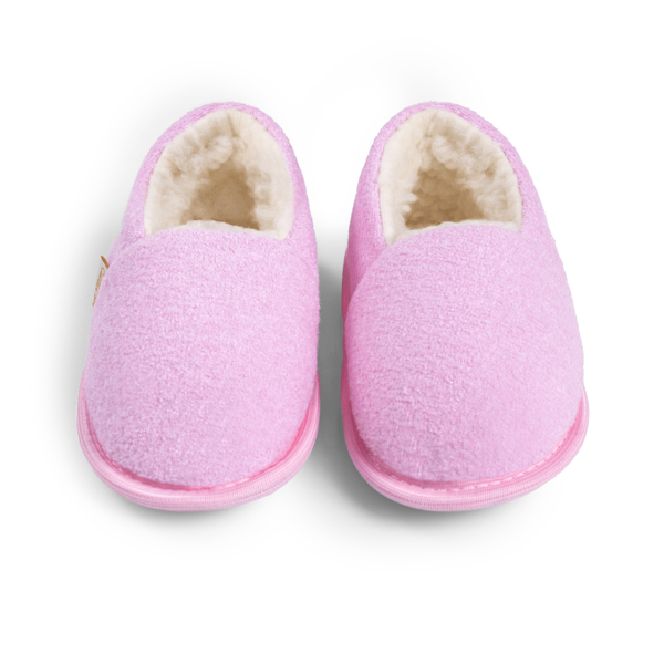 Pantufa Infantil Classic Lisa em Plush Buqlê com Pele Carneirinho Antiderrapante - Uso Interno e Externo