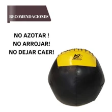 Balon Medicinal 10lb Crossfit Ejercicio Gym Bola Con Peso - Amarillo - Ver 5
