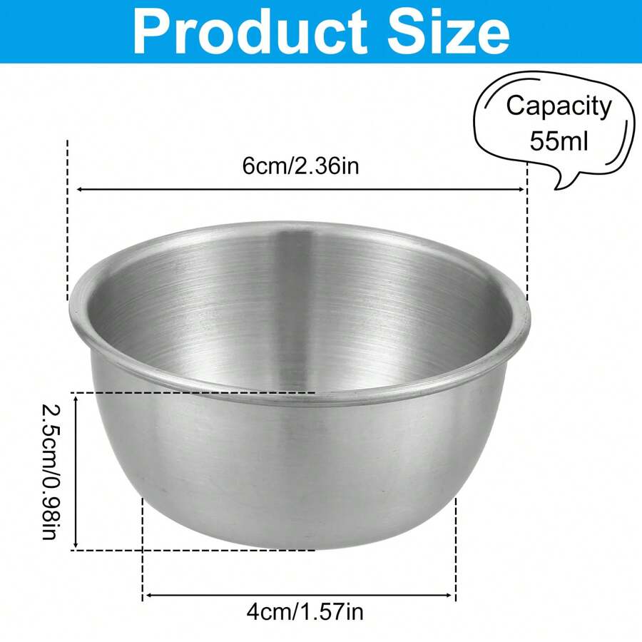 12 Pcs Sauce Dipping Bowl 304 Stainless Steel Dipping Cups Round Sauce