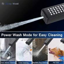 1入組高壓6"/8"淋浴花灑,附帶兩用手持花灑,配有78"超長軟管,3路分水器,黏性花灑固定架 - 黑色 - 查看 7