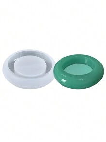 圓形混凝土蠟燭容器模具矽膠收納盒環氧樹脂模具,可用於diy製作蠟燭,水泥,黏土,石膏模型 - 白色矽膠模具 - 查看 3