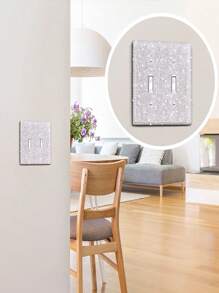 1入組牆面插座保護套,銀色鑲嵌水晶閃耀裝飾開關板,適用於臥室家居裝飾 - 金色 - 查看 7