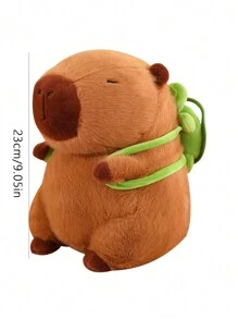 Mochila De Peluche De 1 Pieza Con Forma De Capibara - Marrón - Ver 3