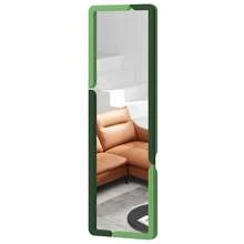 Vlsrka Door Mirror Full Length, 47"*15" Over The Door Hanging Mirror, Wall-Mounted Full Body Mirror For Bedroom, Modern Full Size Door Mirror, Wood Half Frame, Black White, Green - B-Xanh (1789) - Xem 2