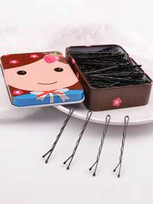 1個卡通半島形明信片錫盒,適用於珠寶髮夾收納 - 女孩 - 查看 4