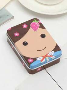 1個卡通半島形明信片錫盒,適用於珠寶髮夾收納 - 女孩 - 查看 2
